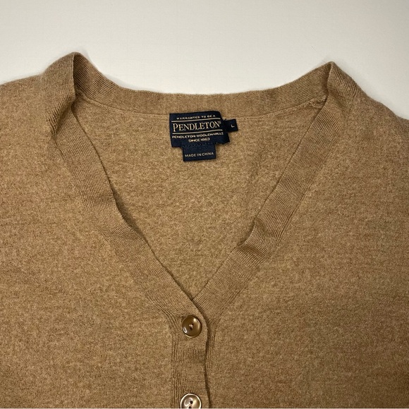 Pendleton Tan Button-Up Cardigan - Picture 4 of 5